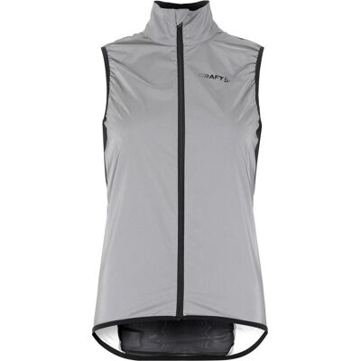 Craft, Damen, Westen, Women's Adv Essence Lumen Wind Vest, Schwarz, Silber, Grau, (XS) Craft, Damen, Westen, Women's Adv Essence Lumen Wind Vest, Schwarz, Silber, Grau, (XS)