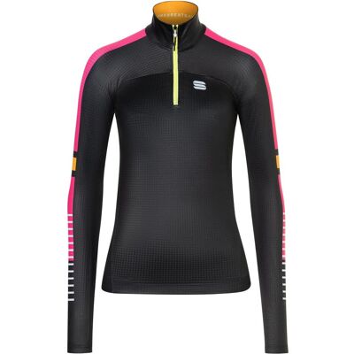 Sportful, Damen, Langlaufjacke, Apex W Jersey (XL), Schwarz, Rosa, XL Sportful, Damen, Langlaufjacke, Apex W Jersey (XL), Schwarz, Rosa, XL