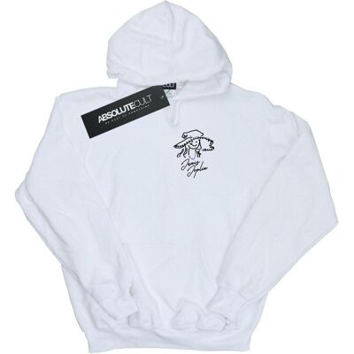 Janis Joplin, Herren, Pullover, Outline Sketched Kapuzenpullover, Weiss, (M) Janis Joplin, Herren, Pullover, Outline Sketched Kapuzenpullover, Weiss, (M)