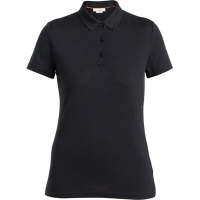 Icebreaker, Damen, Funktionsshirt, Women Merino 150 Tech Lite III SS Polo (S), Schwarz Icebreaker, Damen, Funktionsshirt, Women Merino 150 Tech Lite III SS Polo (S), Schwarz