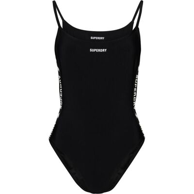 Superdry, Damen, Badeanzüge, Essential Badeanzug mit Band, Schwarz, (10XL) Superdry, Damen, Badeanzüge, Essential Badeanzug mit Band, Schwarz, (10XL)