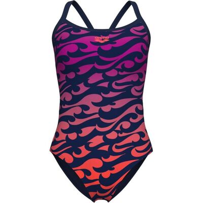 Arena, Damen, Badeanzüge, Women's Surfs Up Swimsuit Lightdrop Back, Mehrfarbig, Blau, (42, 44) Arena, Damen, Badeanzüge, Women's Surfs Up Swimsuit Lightdrop Back, Mehrfarbig, Blau, (42, 44)