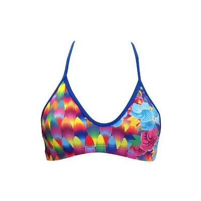 Turbo, Damen, Badeanzüge, bikinioberteil für daen surf and flower pattern are, Mehrfarbig, (M) Turbo, Damen, Badeanzüge, bikinioberteil für daen surf and flower pattern are, Mehrfarbig, (M)