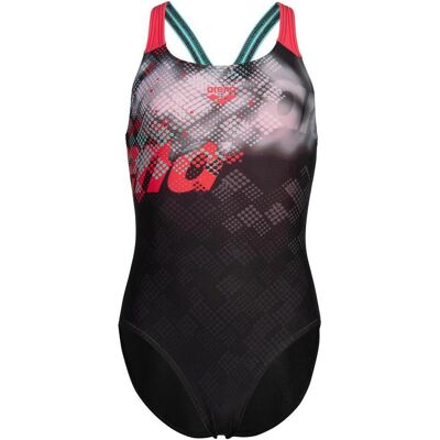 Arena, Mädchen, Badeanzüge, Girl's Splash Point Swimsuit V Back, Schwarz, (152) Arena, Mädchen, Badeanzüge, Girl's Splash Point Swimsuit V Back, Schwarz, (152)