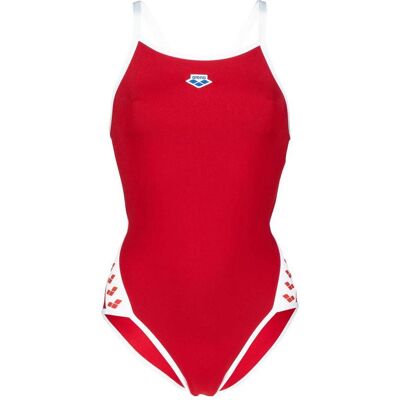 Arena, Damen, Badeanzüge, Women's Icons Super Fly Back Solid, Weiss, Rot, (34, 36) Arena, Damen, Badeanzüge, Women's Icons Super Fly Back Solid, Weiss, Rot, (34, 36)