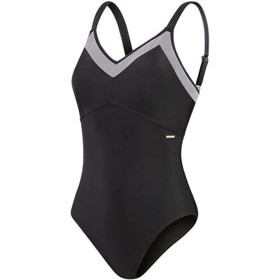 Speedo, Damen, Badeanzüge, Shaping Mesh Detail 1 Piece, Schwarz, (32, 36) Speedo, Damen, Badeanzüge, Shaping Mesh Detail 1 Piece, Schwarz, (32, 36)