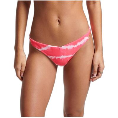 Superdry, Damen, Bikinis, Batik-Bikinihöschen, Mehrfarbig, Pink, (L) Superdry, Damen, Bikinis, Batik-Bikinihöschen, Mehrfarbig, Pink, (L)
