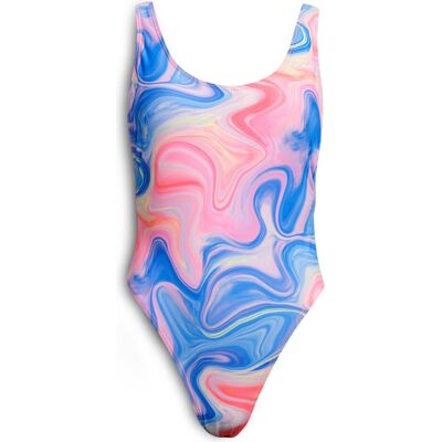 Superdry, Damen, Badeanzüge, Badeanzug mit tiefem Rückenausschnitt und Print, Mehrfarbig, Rosa, (XS) Superdry, Damen, Badeanzüge, Badeanzug mit tiefem Rückenausschnitt und Print, Mehrfarbig, Rosa, (XS)