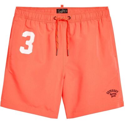 Superdry, Herren, Badehosen, 17" Polo-Badeshorts aus recyceltem Material, Rot, (XXL) Superdry, Herren, Badehosen, 17" Polo-Badeshorts aus recyceltem Material, Rot, (XXL)
