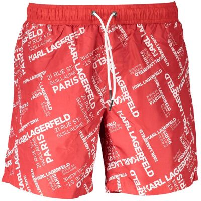 Karl Lagerfeld, Herren, Badehosen, Rosso Polyester Men's Swim Boxer, Rot, (S) Karl Lagerfeld, Herren, Badehosen, Rosso Polyester Men's Swim Boxer, Rot, (S)