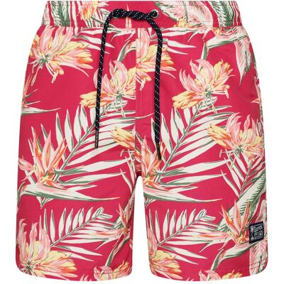 Superdry, Herren, Badehosen, Hawaiianische Vintage Badeshorts aus recyceltem Material, Mehrfarbig, Pink, (XL) Superdry, Herren, Badehosen, Hawaiianische Vintage Badeshorts aus recyceltem Material, Mehrfarbig, Pink, (XL)