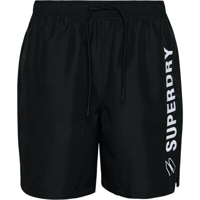 Superdry, Herren, Badehosen, Code Applque 19inch Swim Short, Schwarz, (XXL) Superdry, Herren, Badehosen, Code Applque 19inch Swim Short, Schwarz, (XXL)