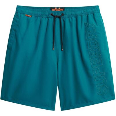 Superdry, Herren, Badehosen, 17" Premium Badeshorts mit Stickerei, Grün, (XXL) Superdry, Herren, Badehosen, 17" Premium Badeshorts mit Stickerei, Grün, (XXL)