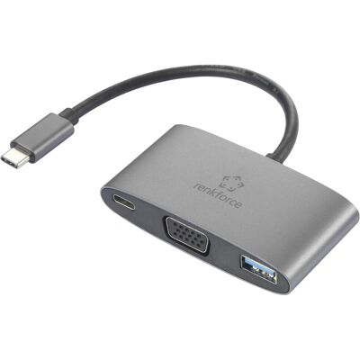 Renkforce USB-C, VGA-Adapter - Unterstützt USB 3.0 & Power Delivery Renkforce USB-C, VGA-Adapter - Unterstützt USB 3.0 & Power Delivery