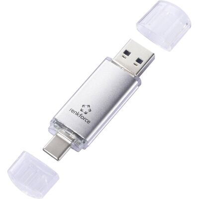 Renkforce RF-USBOS-230 - USB-Stick, 64 GB, Silber Renkforce RF-USBOS-230 - USB-Stick, 64 GB, Silber