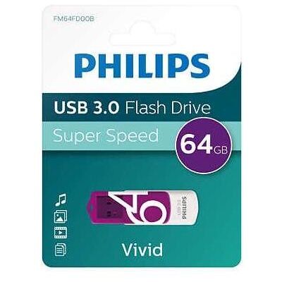 Philips FM64FD00B USB Vivid 64GB - USB Stick Philips FM64FD00B USB Vivid 64GB - USB Stick