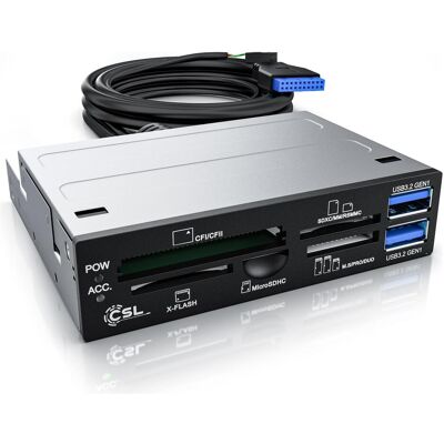 CSL USB 3.0 Kartenlesegerät - Internes 3,5" Multi-Frontpanel - Schwarz CSL USB 3.0 Kartenlesegerät - Internes 3,5" Multi-Frontpanel - Schwarz