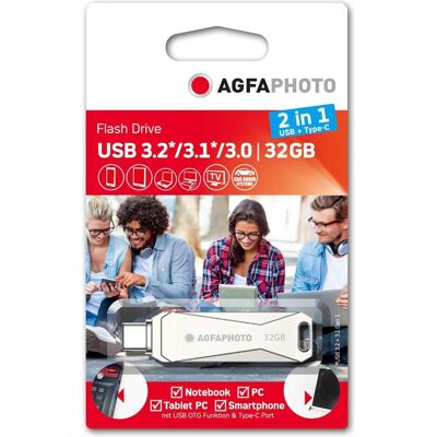 AgfaPhoto USB 3.0 2in1 32GB USB-TypeC - USB-Stick AgfaPhoto USB 3.0 2in1 32GB USB-TypeC - USB-Stick