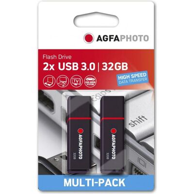 Agfaphoto USB 3.2 Gen 1 32GB black MP2 (32 GB, USB-A), USB Stick, Schwarz Agfaphoto USB 3.2 Gen 1 32GB black MP2 (32 GB, USB-A), USB Stick, Schwarz