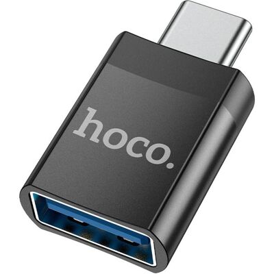 Hoco USB-C (Stecker) auf USB-A 3.0 (Buchse) Adapter (USB-A, USB-C), USB Adapter, Schwarz Hoco USB-C (Stecker) auf USB-A 3.0 (Buchse) Adapter (USB-A, USB-C), USB Adapter, Schwarz