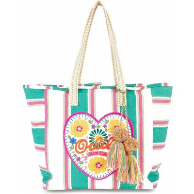 Oilily, Damen, Tasche, Ölig - Sandra Shopper - grün - eine Grösse, Mehrfarbig, Grün Oilily, Damen, Tasche, Ölig - Sandra Shopper - grün - eine Grösse, Mehrfarbig, Grün