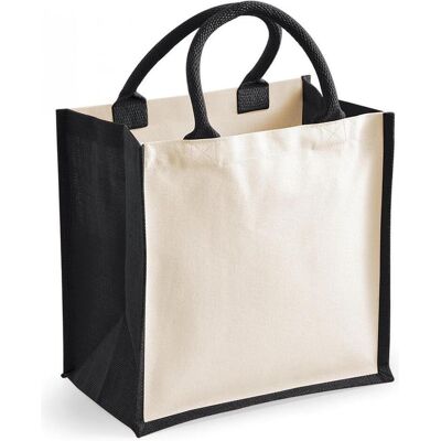 Westford Mill, Tasche, Einkaufstasche Jute, Mehrfarbig, Schwarz, (14 l) Westford Mill, Tasche, Einkaufstasche Jute, Mehrfarbig, Schwarz, (14 l)