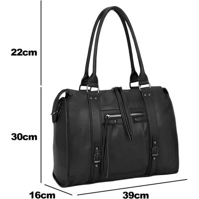 Gallantry, Damen, Tasche, Handtasche Shopper Vintage Bowling-Stil, Schwarz Gallantry, Damen, Tasche, Handtasche Shopper Vintage Bowling-Stil, Schwarz