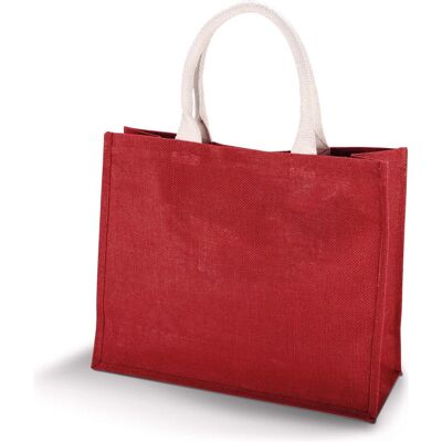 Kimood, Unisex, Tasche, Strandtasche aus Jute, Rot Kimood, Unisex, Tasche, Strandtasche aus Jute, Rot