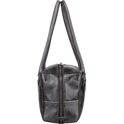 Liebeskind Berlin, Damen, Handtasche, Satchel Kleine Bowling Bag aus Rindsleder mit glossy Finish, Grau Liebeskind Berlin, Damen, Handtasche, Satchel Kleine Bowling Bag aus Rindsleder mit glossy Finish, Grau