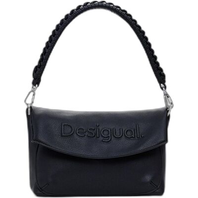 Desigual, Damen, Handtasche, Half Logo Trokel, Schwarz Desigual, Damen, Handtasche, Half Logo Trokel, Schwarz