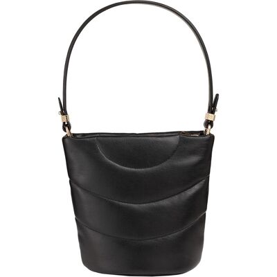 Dudu, Damen, Handtasche, Barbara Schultertasche Leder 21.5 cm, Schwarz Dudu, Damen, Handtasche, Barbara Schultertasche Leder 21.5 cm, Schwarz