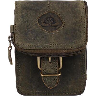 Greenburry, Herren, Bauchtasche, Vintage Gürteltasche Leder 13.5 cm, Grün Greenburry, Herren, Bauchtasche, Vintage Gürteltasche Leder 13.5 cm, Grün