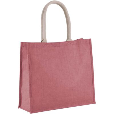 Kimood, Unisex, Tasche, Strandtasche aus Jute, Rosa, Schwarz Kimood, Unisex, Tasche, Strandtasche aus Jute, Rosa, Schwarz