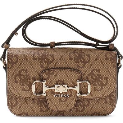 Guess Damen, Handtasche, Umhängetasche Janie Logo Conv Xbody Flap, Braun Guess Damen, Handtasche, Umhängetasche Janie Logo Conv Xbody Flap, Braun