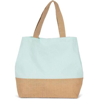 Kimood, Tasche, Tote bag Baumwolltuch und Jute, Braun, Grün, Mehrfarbig Kimood, Tasche, Tote bag Baumwolltuch und Jute, Braun, Grün, Mehrfarbig