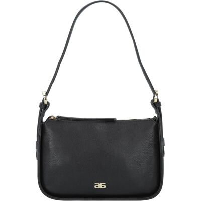 Abro, Damen, Handtasche, Best Friend Schultertasche Leder 25 cm, Schwarz Abro, Damen, Handtasche, Best Friend Schultertasche Leder 25 cm, Schwarz