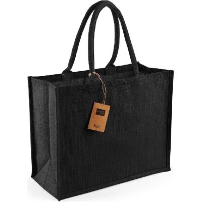 Westford Mill, Unisex, Tasche, Jute Classic Shopper, Schwarz, Mehrfarbig, (21 l) Westford Mill, Unisex, Tasche, Jute Classic Shopper, Schwarz, Mehrfarbig, (21 l)