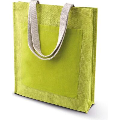 Kimood, Unisex, Tasche, Shopping Toile de Jute, Grün Kimood, Unisex, Tasche, Shopping Toile de Jute, Grün