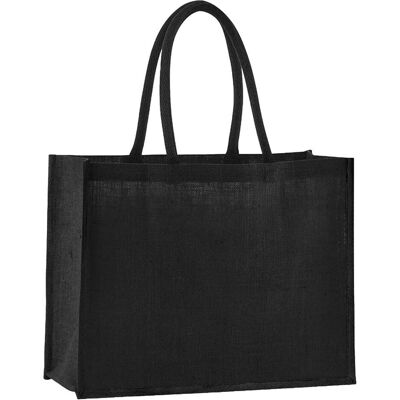 Westford Mill, Unisex, Tasche, Natural Starched Jute Classic Shopper, Schwarz, Mehrfarbig, (21 l) Westford Mill, Unisex, Tasche, Natural Starched Jute Classic Shopper, Schwarz, Mehrfarbig, (21 l)
