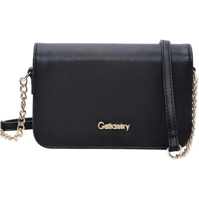 Gallantry, Damen, Handtasche, Damen Umhängetasche Lisa genarbt, Schwarz Gallantry, Damen, Handtasche, Damen Umhängetasche Lisa genarbt, Schwarz