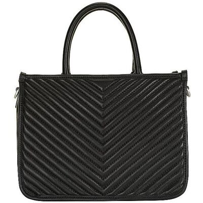 Les Visionnaires, Damen, Tasche, Ledertasche - Tot Bag LENA QUILTING, Schwarz Les Visionnaires, Damen, Tasche, Ledertasche - Tot Bag LENA QUILTING, Schwarz