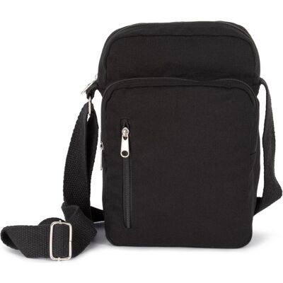 Kimood, Handtasche, Umhängetasche aus Baumwolle, Schwarz Kimood, Handtasche, Umhängetasche aus Baumwolle, Schwarz