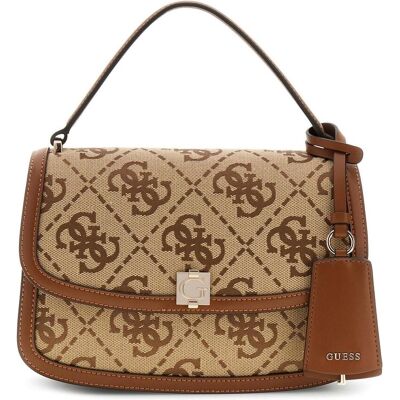Guess Damen, Handtasche, Audrey Logo Convertible Xbody Flap, Beige, Braun Guess Damen, Handtasche, Audrey Logo Convertible Xbody Flap, Beige, Braun