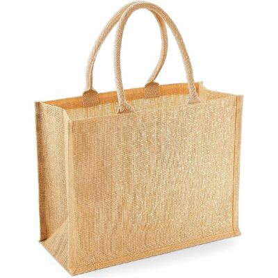 Westford Mill, Unisex, Tasche, Shimmer Jute Shopper, Gold, (21 l) Westford Mill, Unisex, Tasche, Shimmer Jute Shopper, Gold, (21 l)