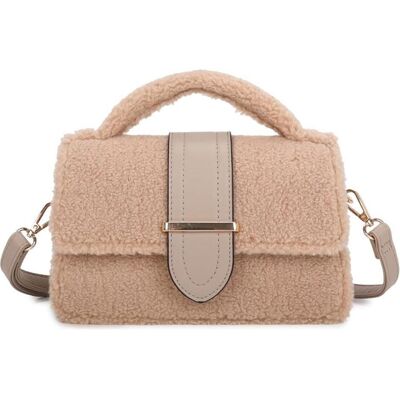 Gallantry, Damen, Handtasche, Damen Umhängetasche Plüsch, Braun Gallantry, Damen, Handtasche, Damen Umhängetasche Plüsch, Braun