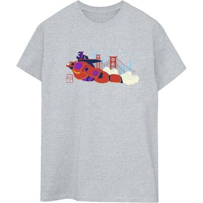 Disney Damen, Shirts, Big Hero 6 Baymax Hiro Bridge TShirt, Grau, (XL) Disney Damen, Shirts, Big Hero 6 Baymax Hiro Bridge TShirt, Grau, (XL)