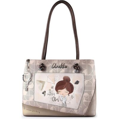 Anekke, Damen, Handtasche, Sophia Schultertasche 35 cm, Beige, Mehrfarbig Anekke, Damen, Handtasche, Sophia Schultertasche 35 cm, Beige, Mehrfarbig