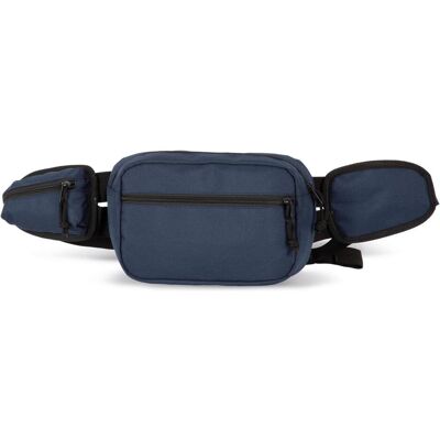 Kimood, Bauchtasche, Grosse recycelte Gürteltasche mit Seitenfach, Blau Kimood, Bauchtasche, Grosse recycelte Gürteltasche mit Seitenfach, Blau