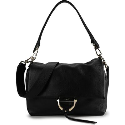 Abro, Damen, Handtasche, Temi Schultertasche Leder 26 cm, Gold, Schwarz Abro, Damen, Handtasche, Temi Schultertasche Leder 26 cm, Gold, Schwarz