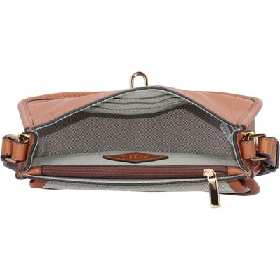 Fossil Damen, Handtasche, Heritage Umhängetasche Leder 20 cm, Braun, Mehrfarbig Fossil Damen, Handtasche, Heritage Umhängetasche Leder 20 cm, Braun, Mehrfarbig